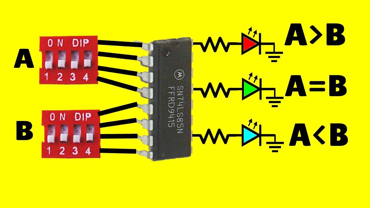 Comparando Números con este circuito 74LS85