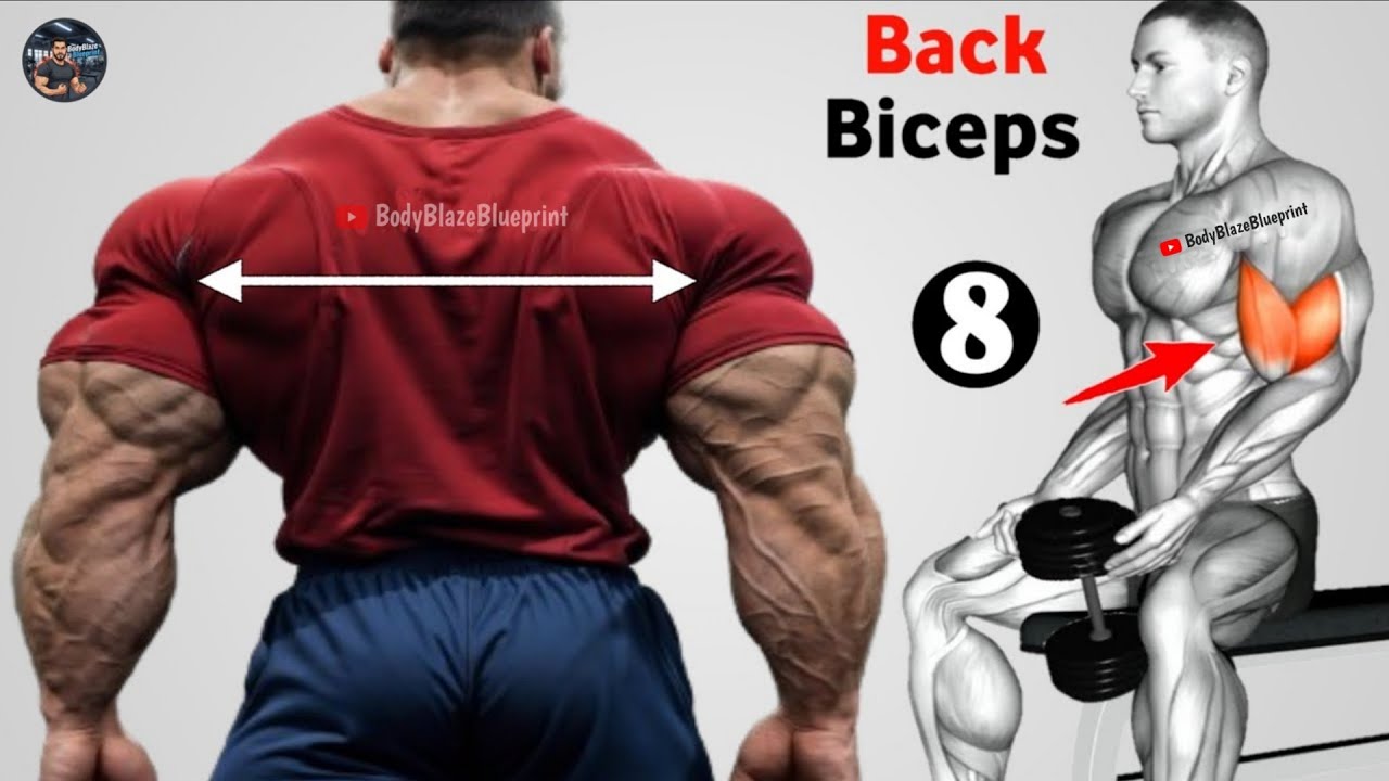 Huge Back & Biceps Workout At Gym//Top 8 Effective Exercise 
