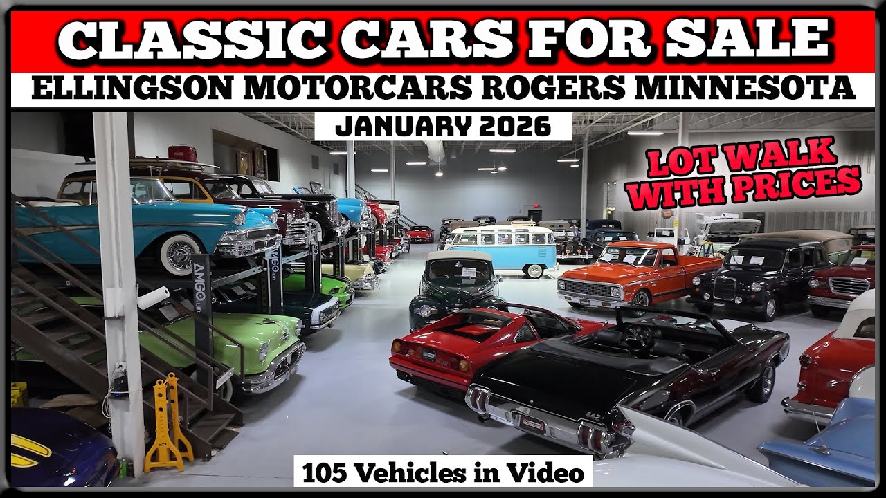 Ellingson Motorcars - CLASSIC CARS FOR SALE - Lot Walk -  Showroom Tour - Muscle Cars - January 2026