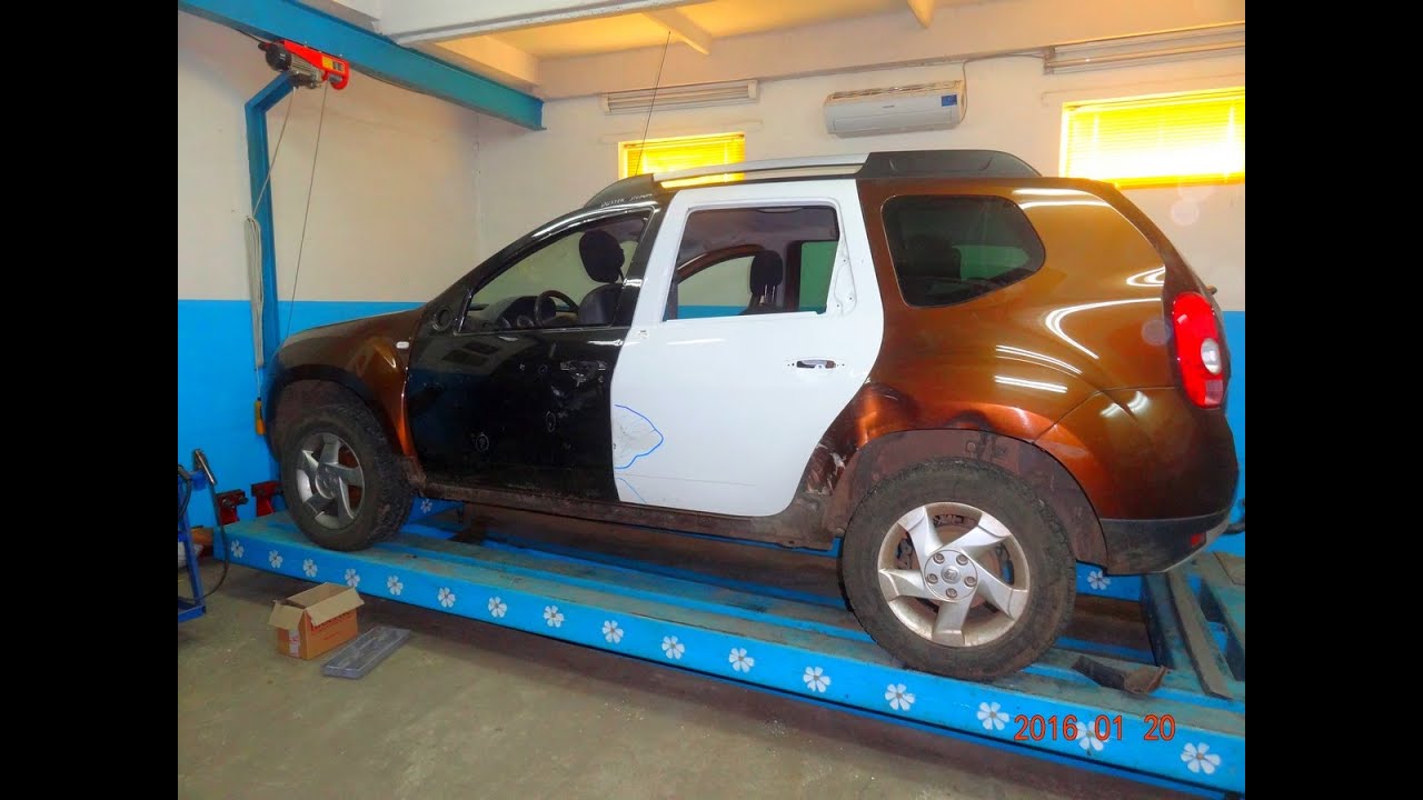 Duster. вытяжка стойки. регулировка дверей.