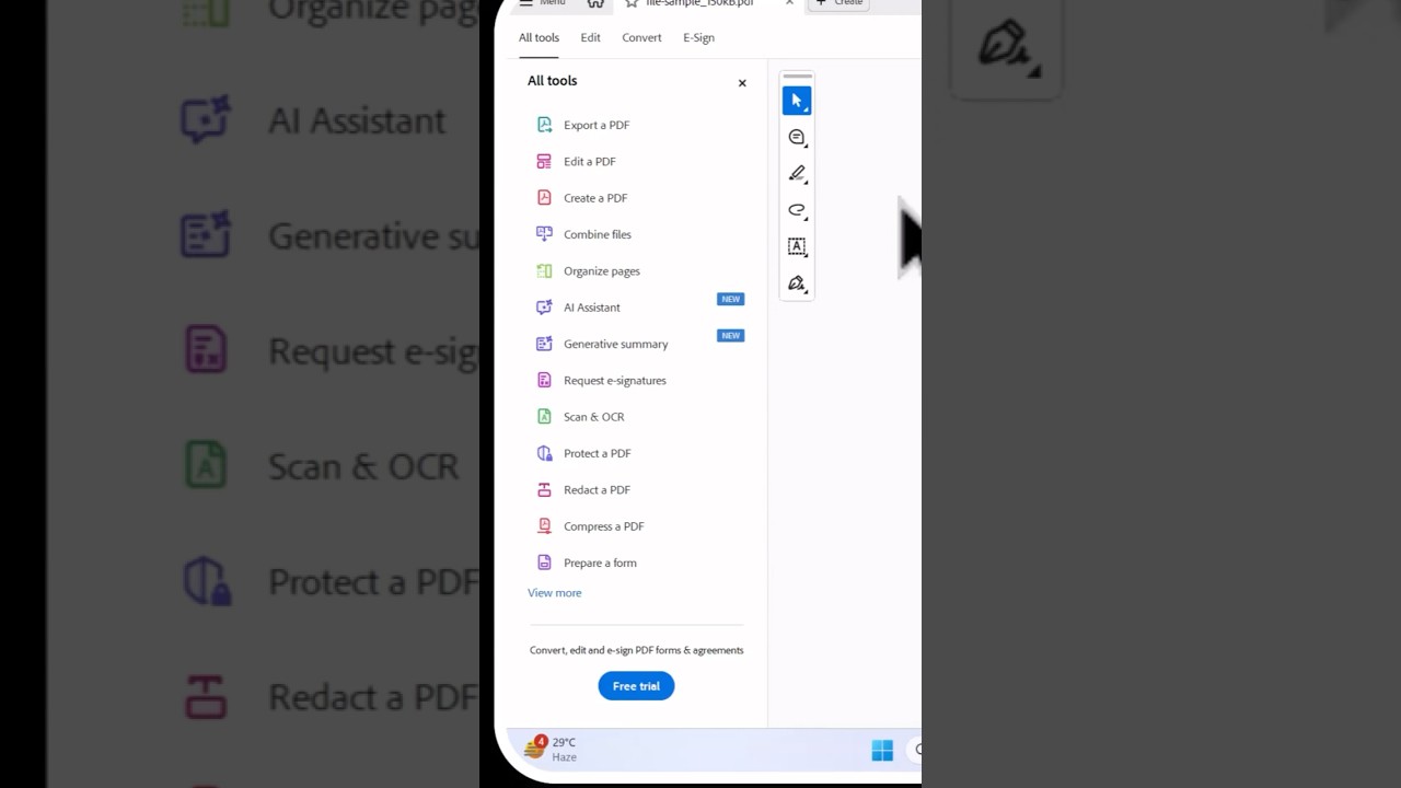 How to Edit PDF File in 1 Minute! #pdf #tricks #laptop #worddocument