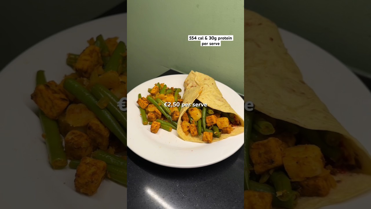 surinamese inspired roti rolls with tempeh✨ #budgetmeals #dinnerrecipe #vegan #highproteinmeals