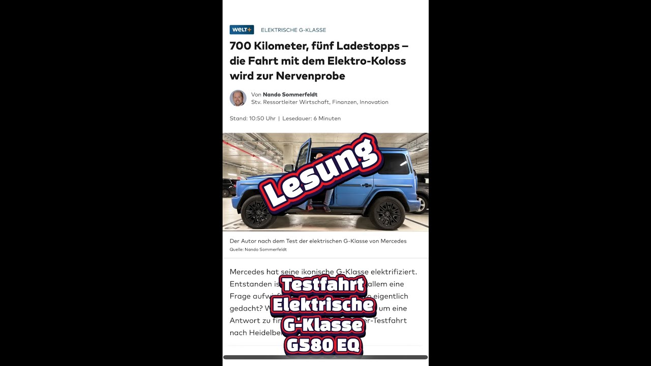 Der Zwang, die G-Klasse zu elektrifizieren, hat zu einer Reichweite von 180km geführt. #automobile  
