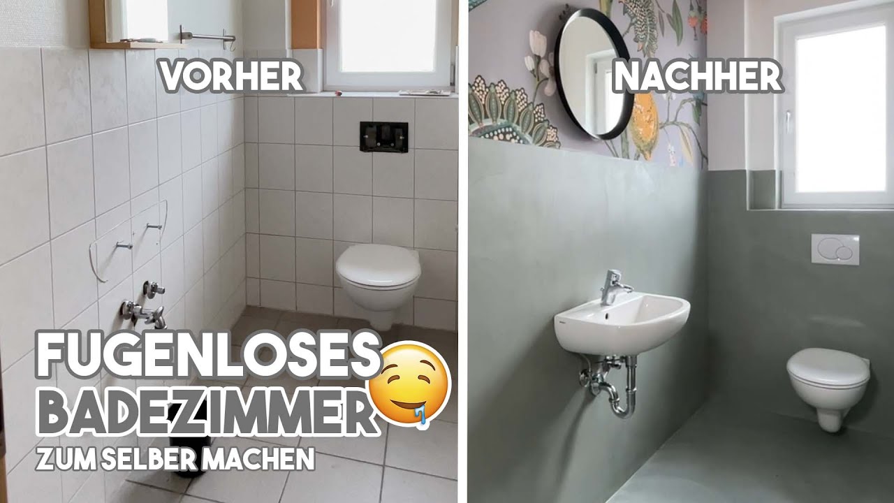 Fugenloses Bad selber machen | Spachteltechnik im Nassraum 😳 - Heimwerker Tipps | kreativtobi