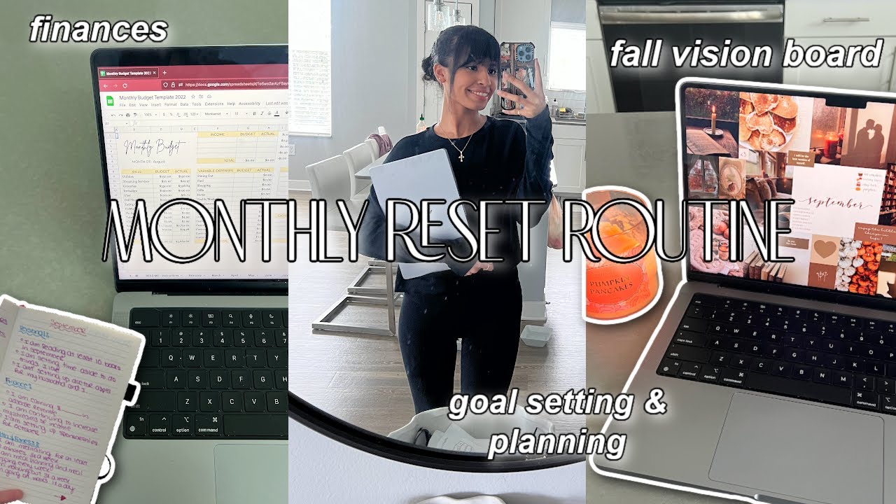 Monthly Reset Routine (monthly budget, plan with me SEPTEMBER, new goals & creating a vision board!)