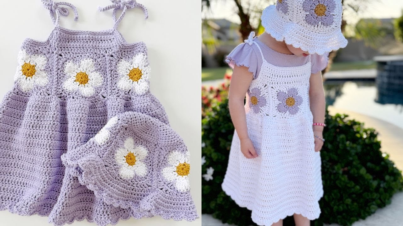 Crochet Field of Daisies Sun Dress