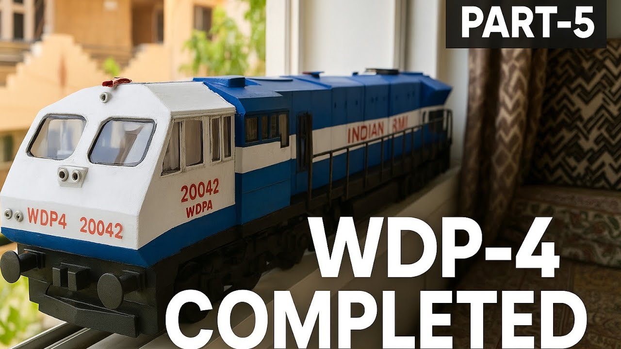 WDP-4 ENGINE IS READY 🔥🔥 | HOW TO MAKE A CARDBOARD TRAIN | INDIAN RAILWAYS