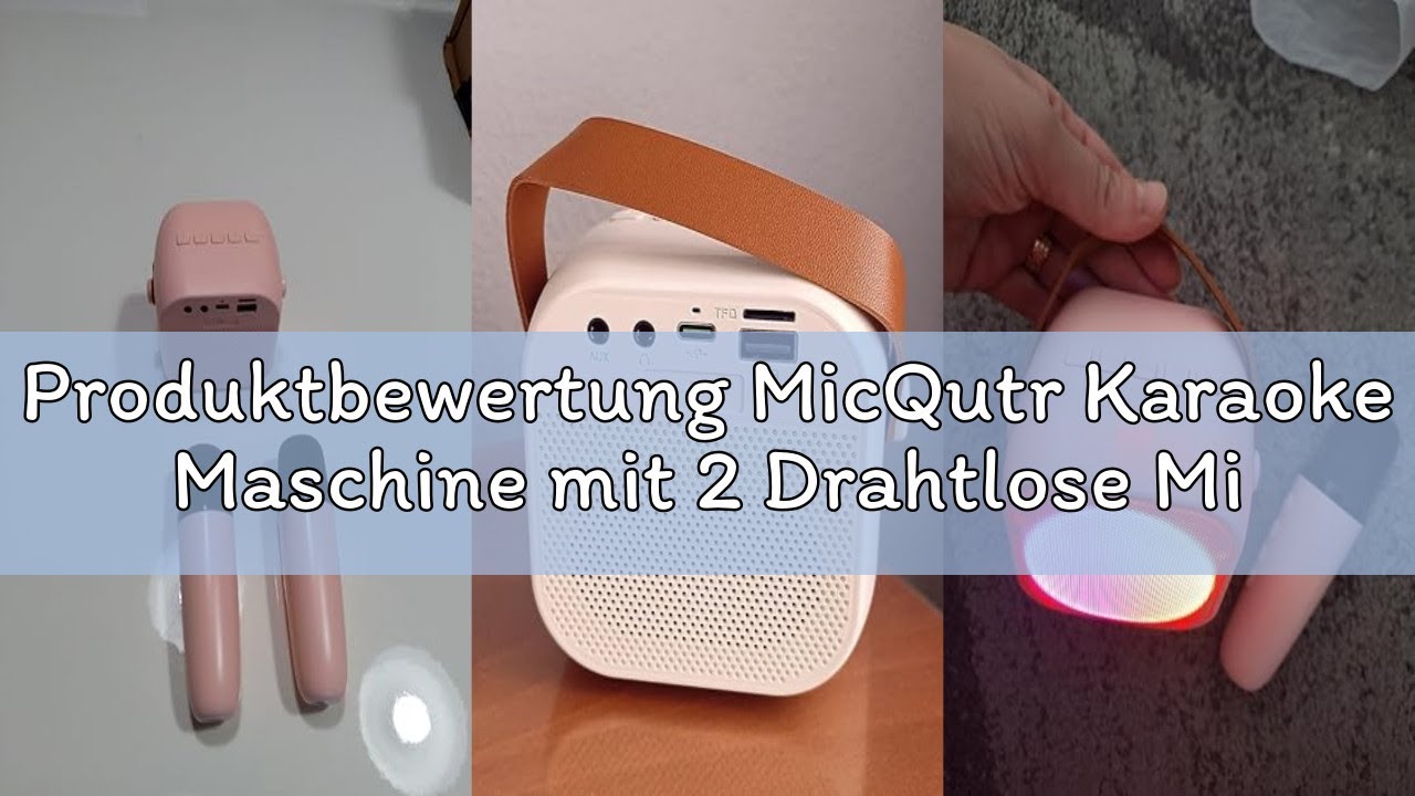 Produktbewertung MicQutr Karaoke Maschine mit 2 Drahtlose Mikrofone | Kinderkaraoke für Mädchen 3-12