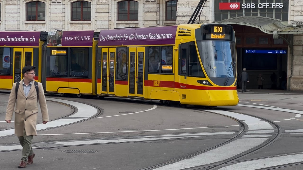 Die 🇨🇭Basler Linie 10 ist eine der längsten Strassenbahnlinien Europas.von SBB bis Dornach Bahnhof ￼