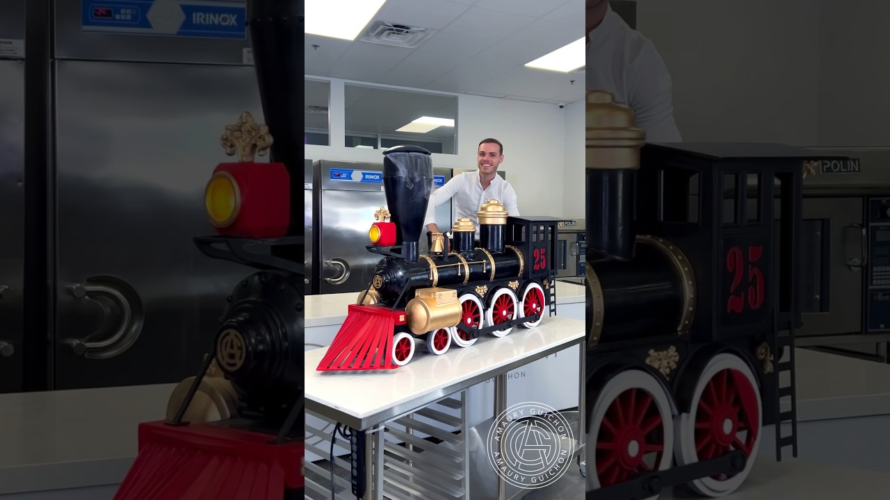 Chocolate Train! 🚂 All aboard! Next stop Christmas! #amauryguichon #chocolate #train #christmas