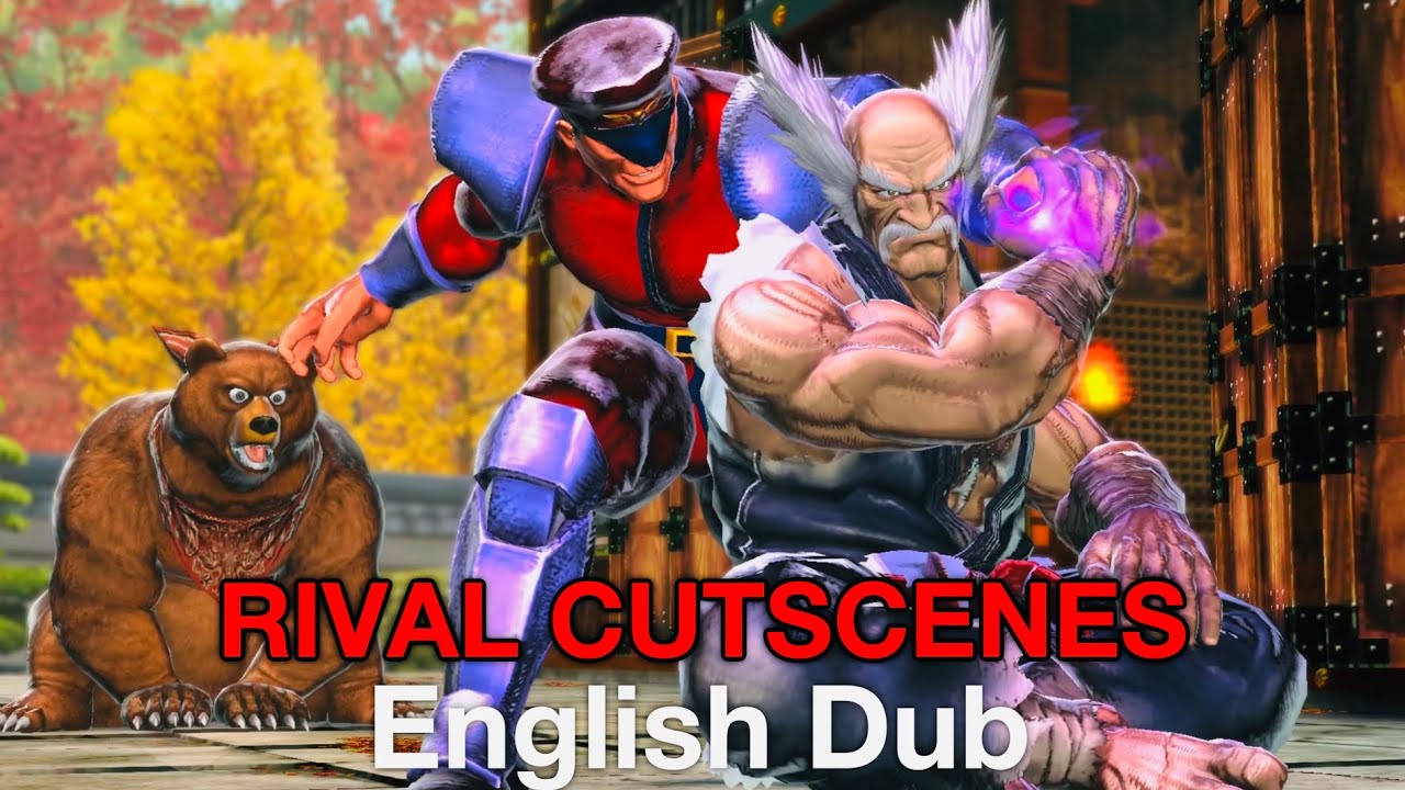 Street fighter x Tekken - All Characters Rival Cutscenes (4K) (Английский дубляж) (Без музыки)