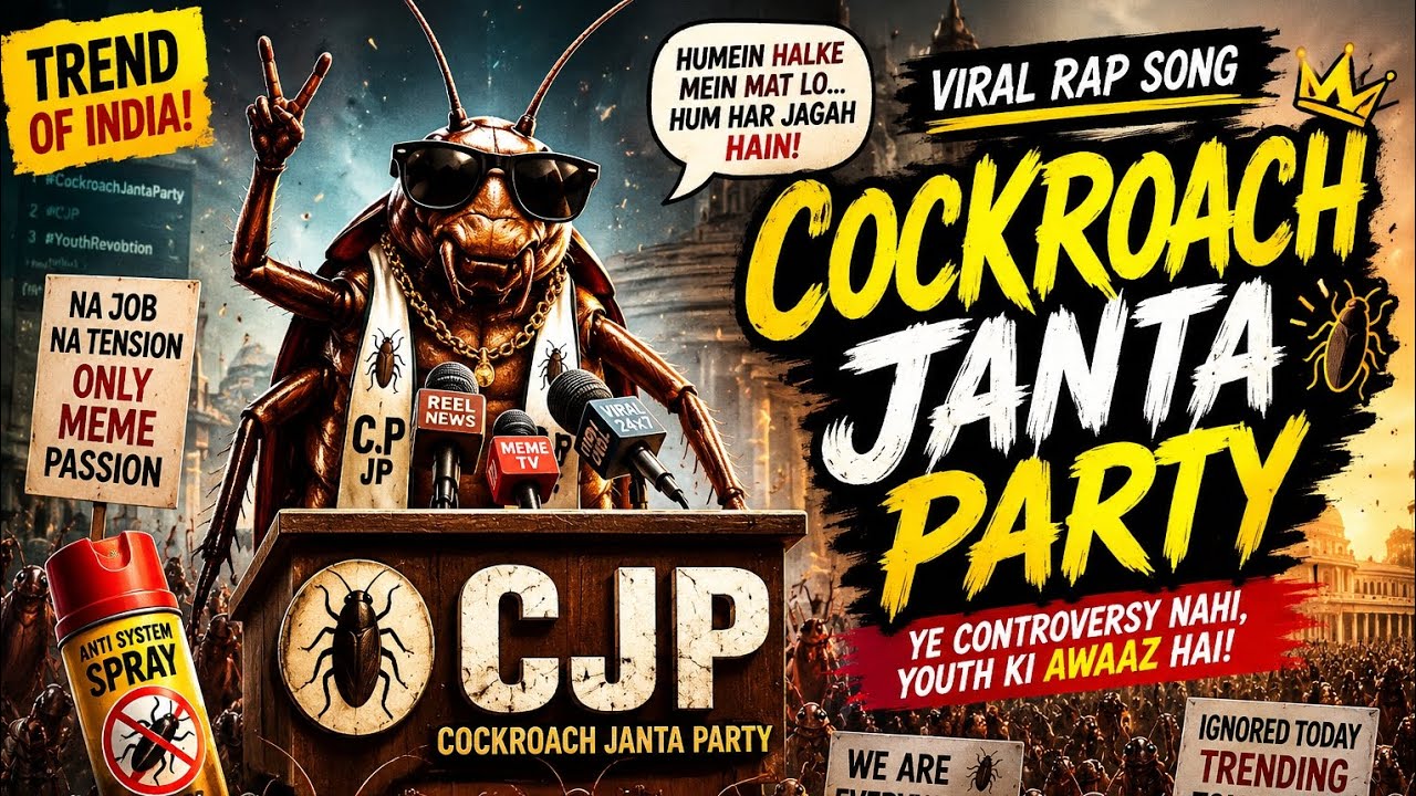 Cockroach Janta Party Song 🪳🔥 | India&rsquo;s Biggest Viral Meme Rap | CJP Anthem
