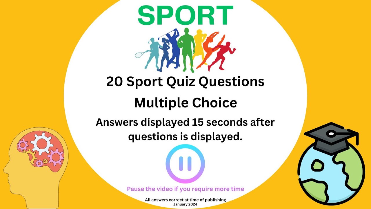 The Big Quiz V1 - Sport - 20 Multiple Choice Sports Questions & Answers