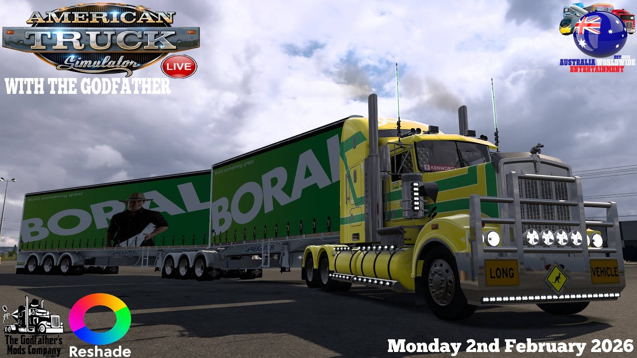 American Truck Simulator LIVE🔴With The Godfather : Monday 2nd February 2026 