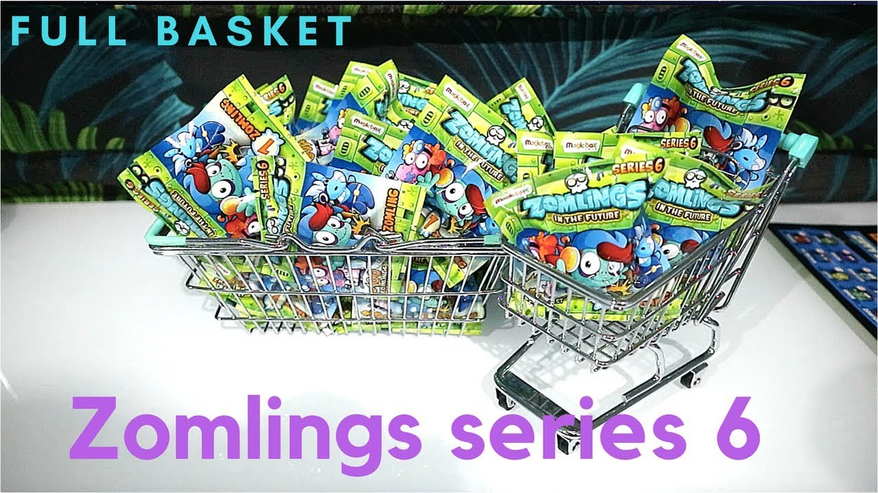 Zomlings series 6 FULL BASKET AND TROLLY (mega unboxing)