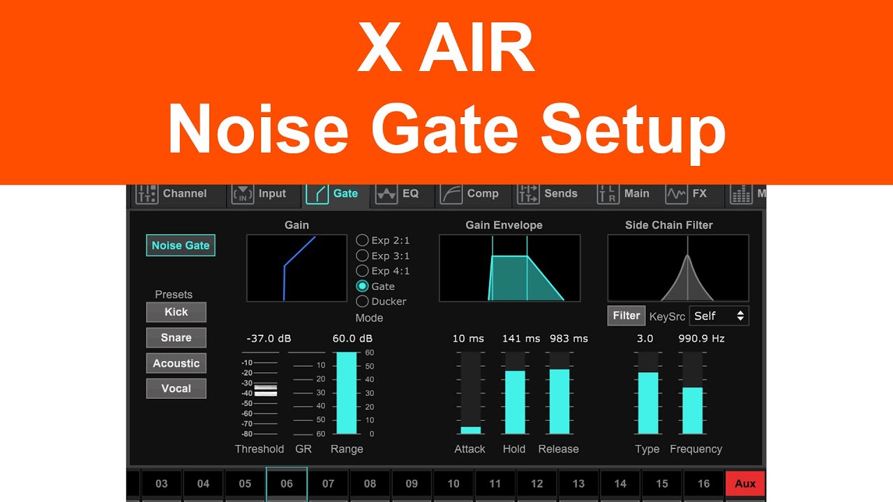 X AIR - Setup & Use Noise Gate