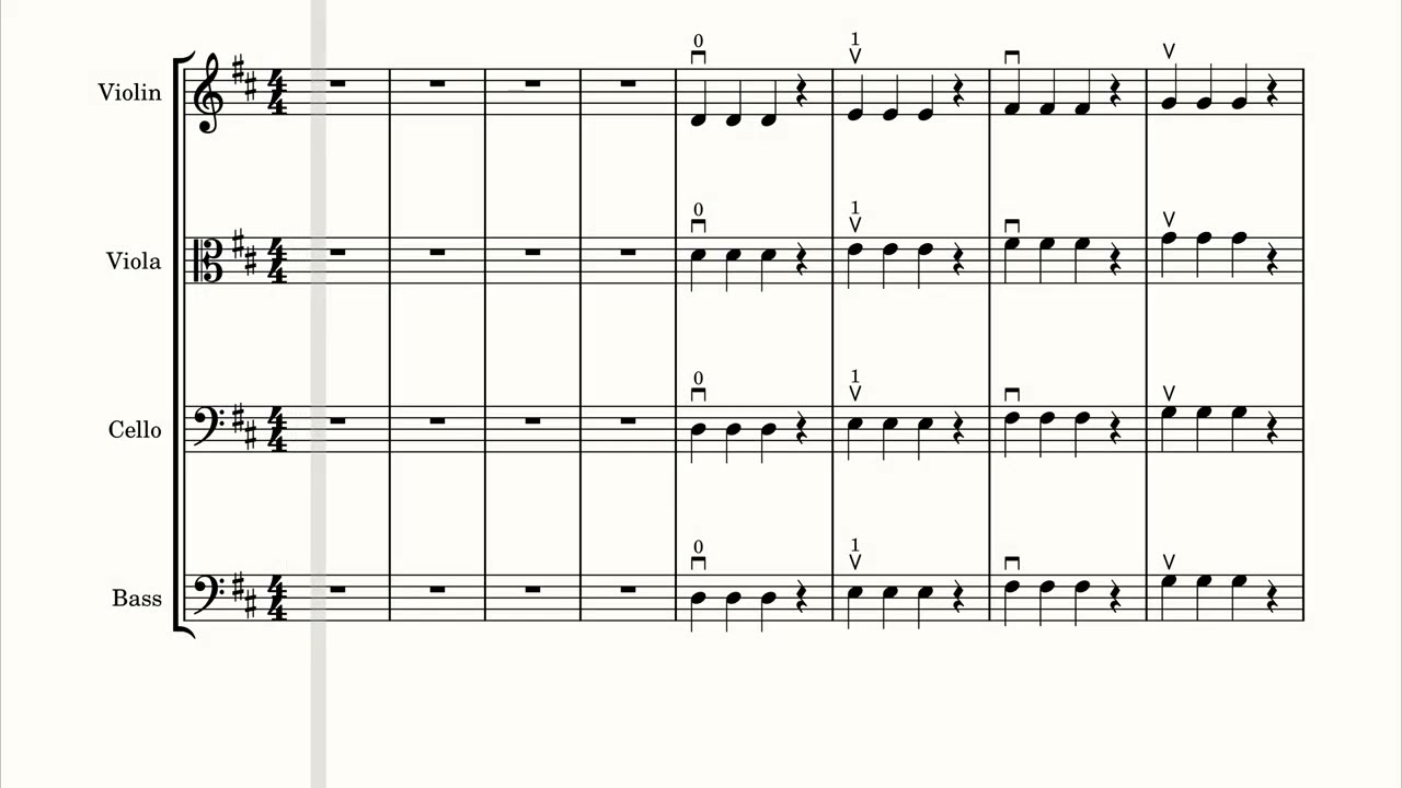 Playing A - G - F# - E - D - Quarter Notes. Basic Notes. Play Along. www.OrchestraPlayAlong.com