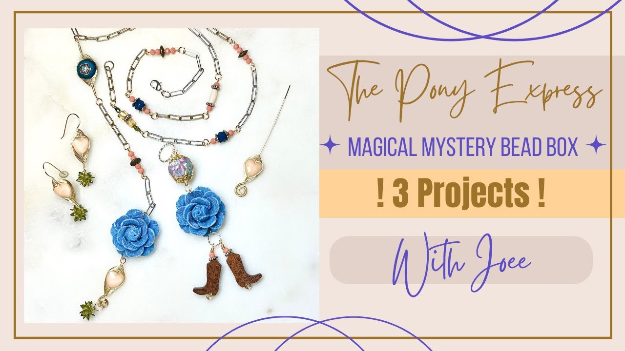 Denim Rose Necklace & Herringbone Heart Earrings With Jesse James Beads