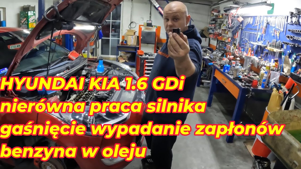 HYUNDAI KIA 1.6 GDi NIER&Oacute;WNA PRACA SILNIKA WYPADANIE ZAPŁON&Oacute;W GAŚNIĘCIE BENZYNA W OLEJU