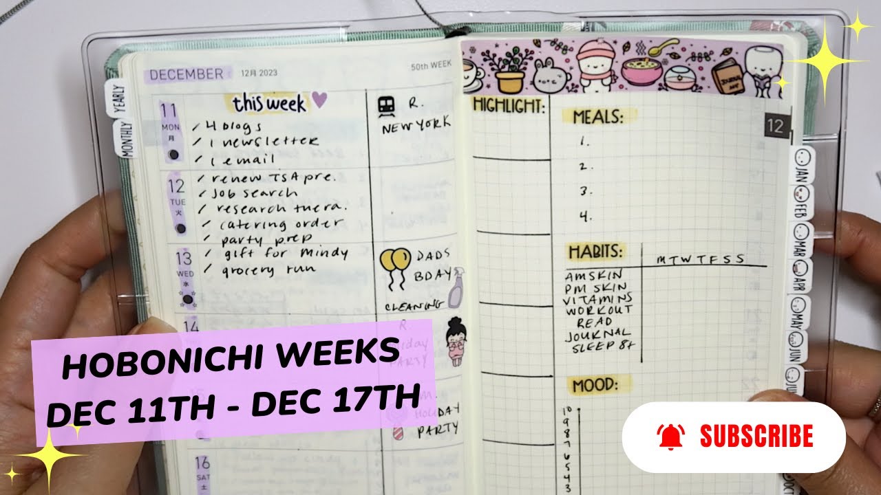 Hobonichi Weeks Plan with Me - @marshmallowstudioco , mildliner etc.