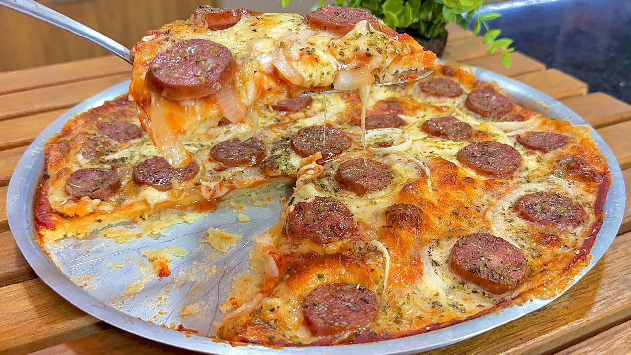 PIZZA DE LIQUIDIFICADOR SUPER FÁCIL E RENDE MUITO 