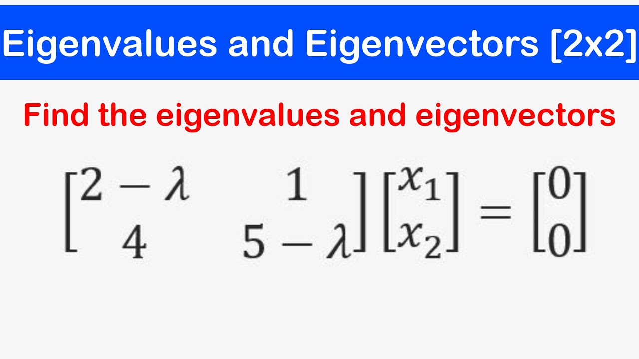 🔷14 - Eigenvalues and Eigenvectors of a 2x2 Matrix