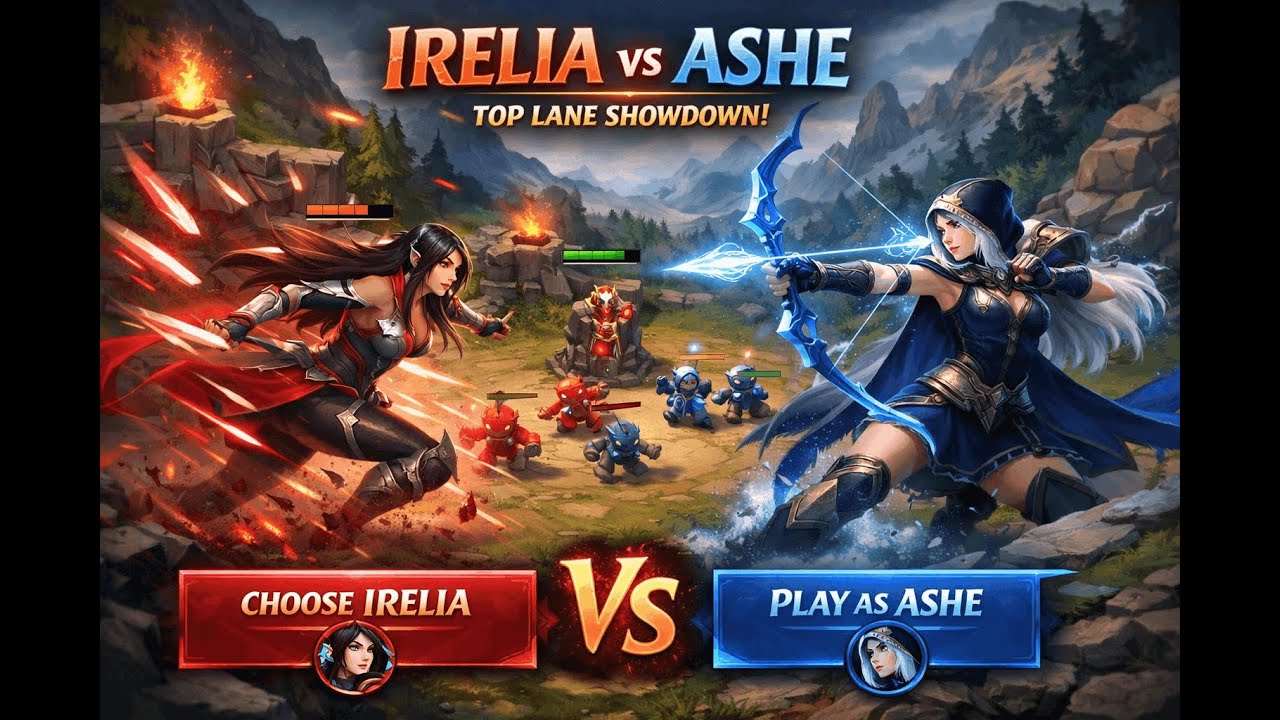 Irelia vs Ashe Top Lane – Ashe Oynarsan Bu Olur! 