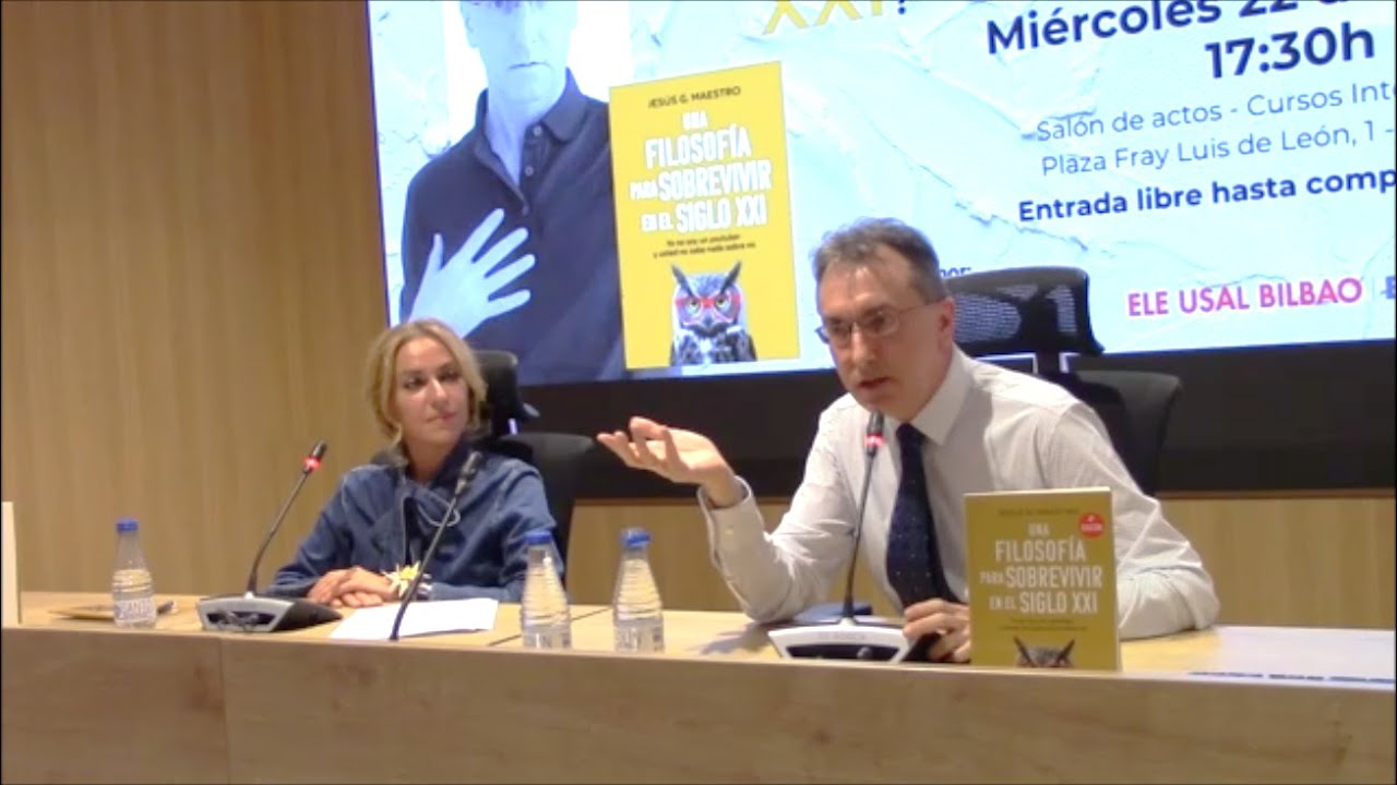 Una charla con Jesús G. Maestro en ELE Univ. de Salamanca, presentación del búho con Olga Ivanona