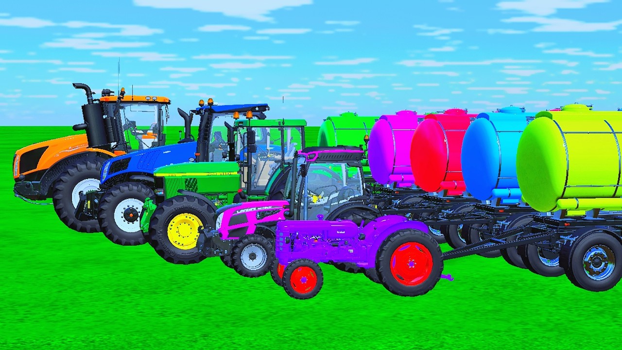 Tiny to GIANT Tractors and OVERLOAD TRAILER VS HARD MUDDY PARKOUR with TANGKER | FS22 #2