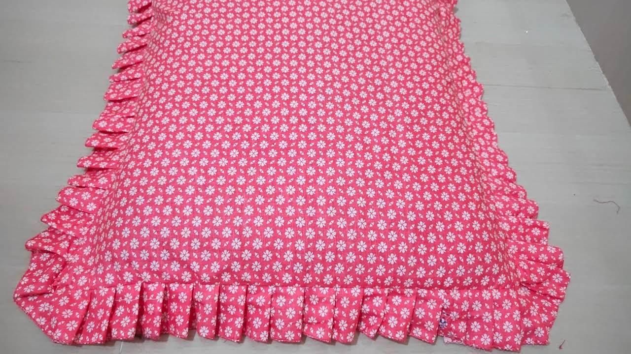 Srif 1 mitter fabric se free size pillow cover cutting and stitching Easy method