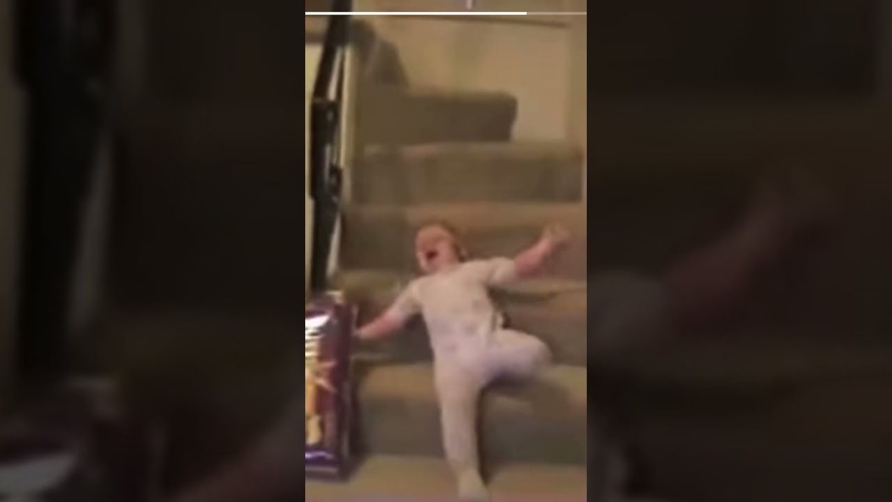 Baby falls down the stairs