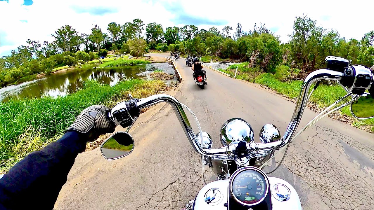 HARLEY-DAVIDSON 4K MOTORCYCLE CLUB RIDEOUT | Cholo Softail Deluxe | ASMR RAW AUDIO