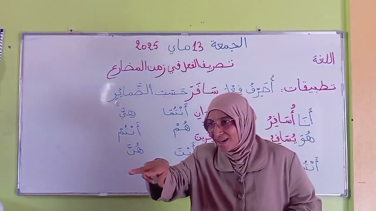 تصريف الفعل في زمن المضارع،(الدرس48،/