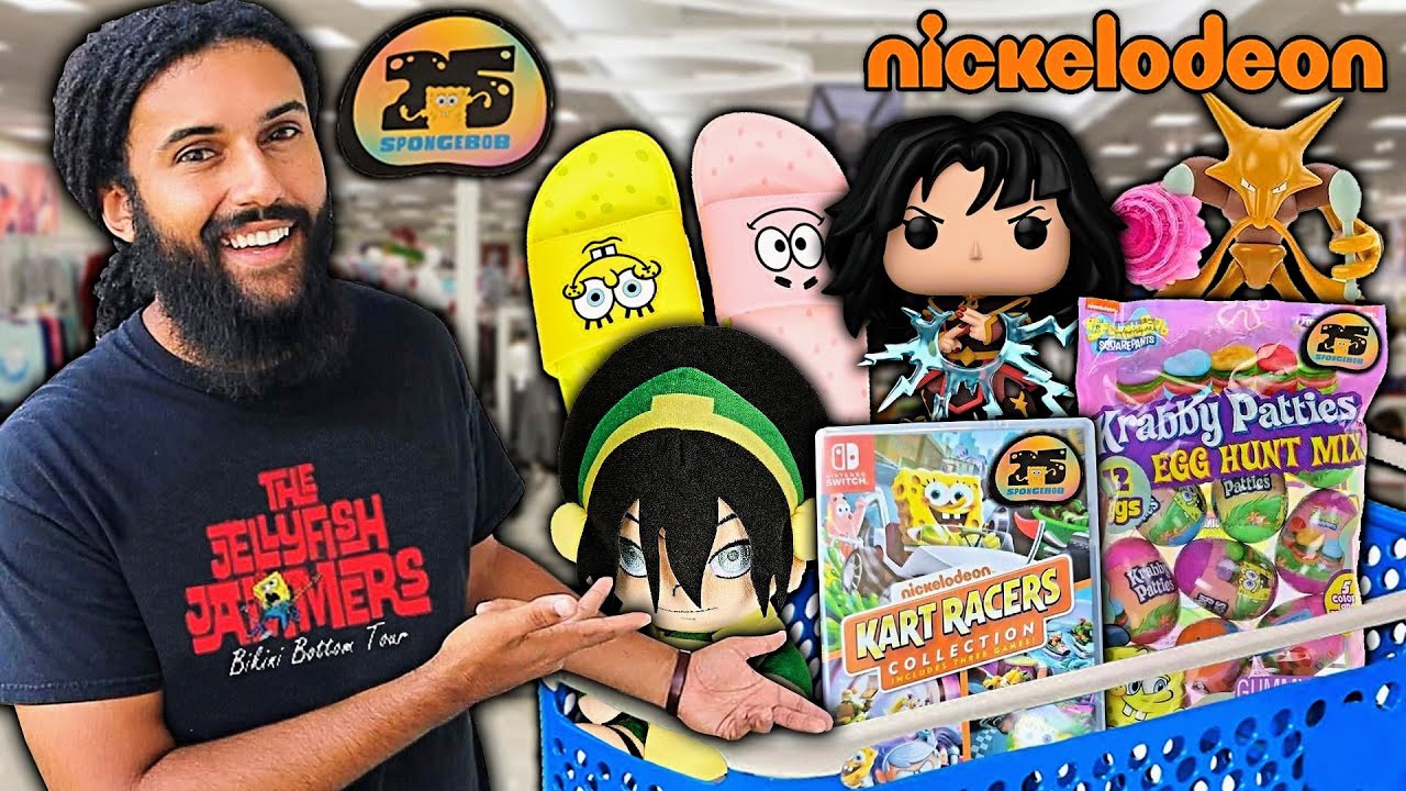 HUNTING FOR SPONGEBOB 25TH ANNIVERSARY MERCH AT WALMART USA!! *NOSTALGIA HUNTING!!*