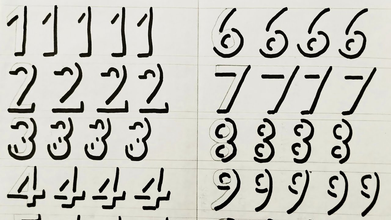 Learn 0 to 9 Number Shadow Writing || Learn 3D Number Calligraphy @ArtWithND