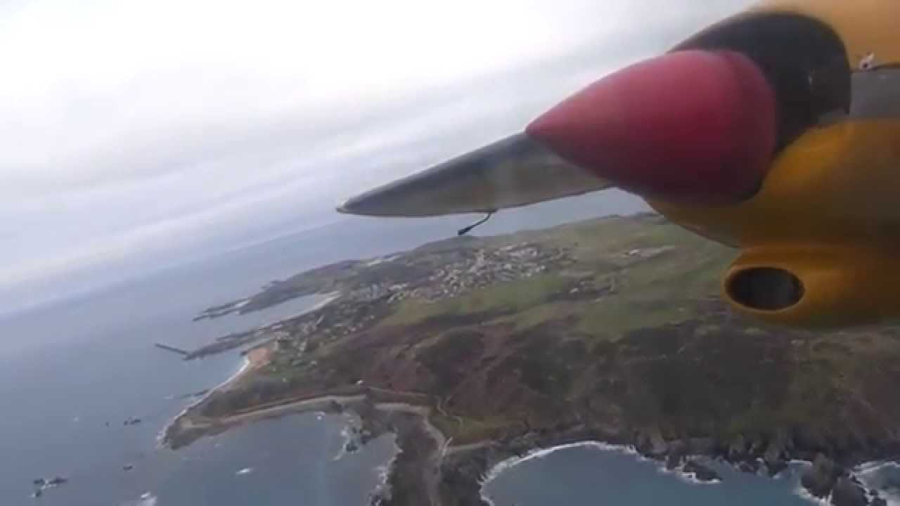 Aurigny Air Services Britten-Norman Trislander G-JOEY departing Alderney bound for Southampton
