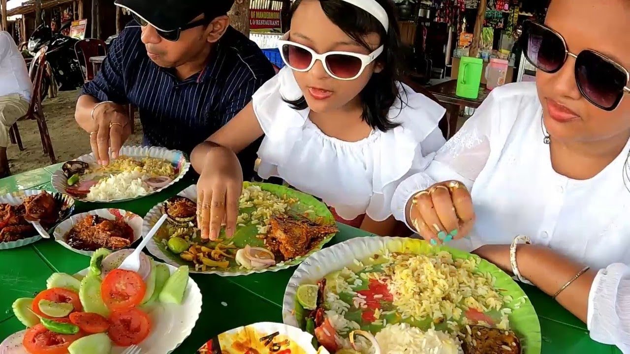 Lunch Eating Show Beside Mandarmani Sea Beach | Memorable Day | Rice | Crab | Pomfret | Prawns
