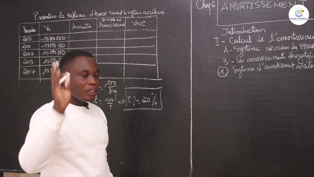 Cours - Première STEG - Comptabilité : Les amortissements / Suite 8 / M. Akpoto