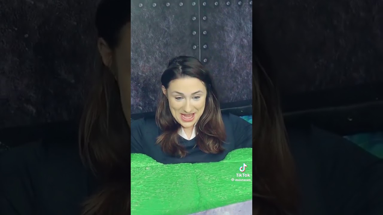 Woman gets dunked in a vat of slime