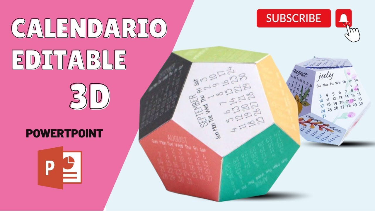 Cómo hacer un calendario 3D NIVEL BÁSICO en POWERTPOINT