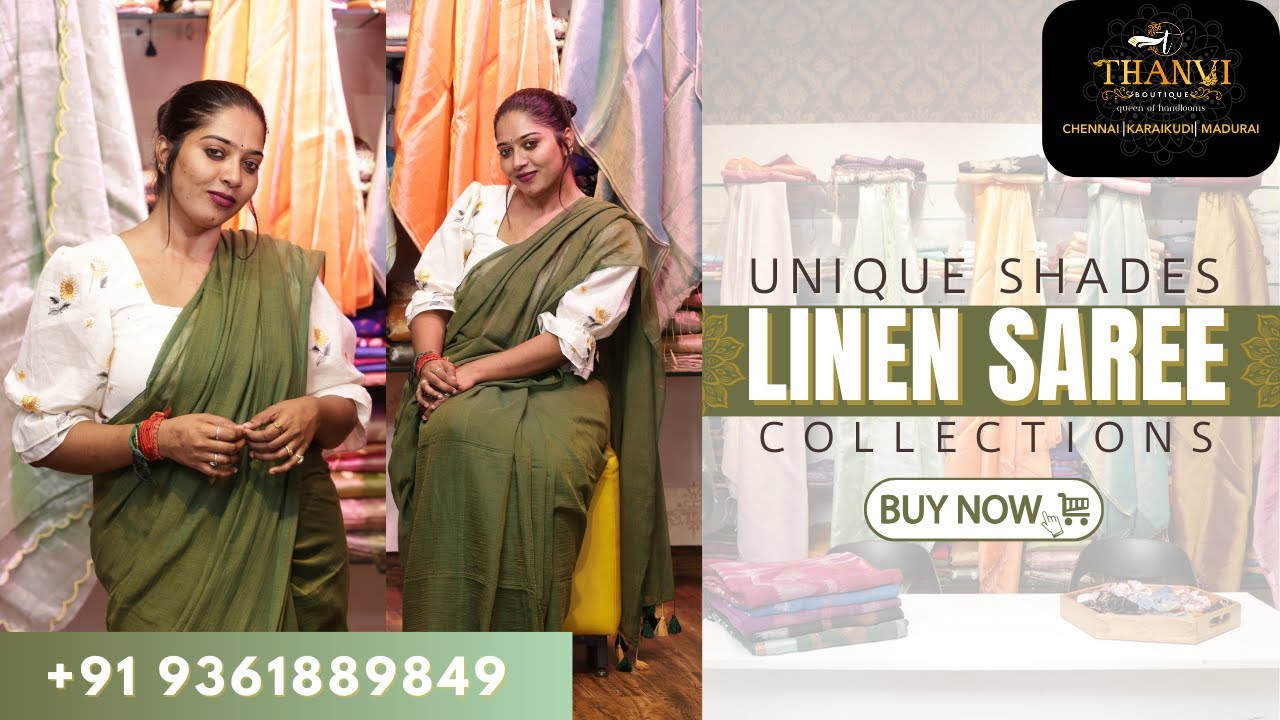 💚 Handwoven Linen Saree | ✅ Trending Shades |  Premium Look | #linensareelove #linensareeswithprice