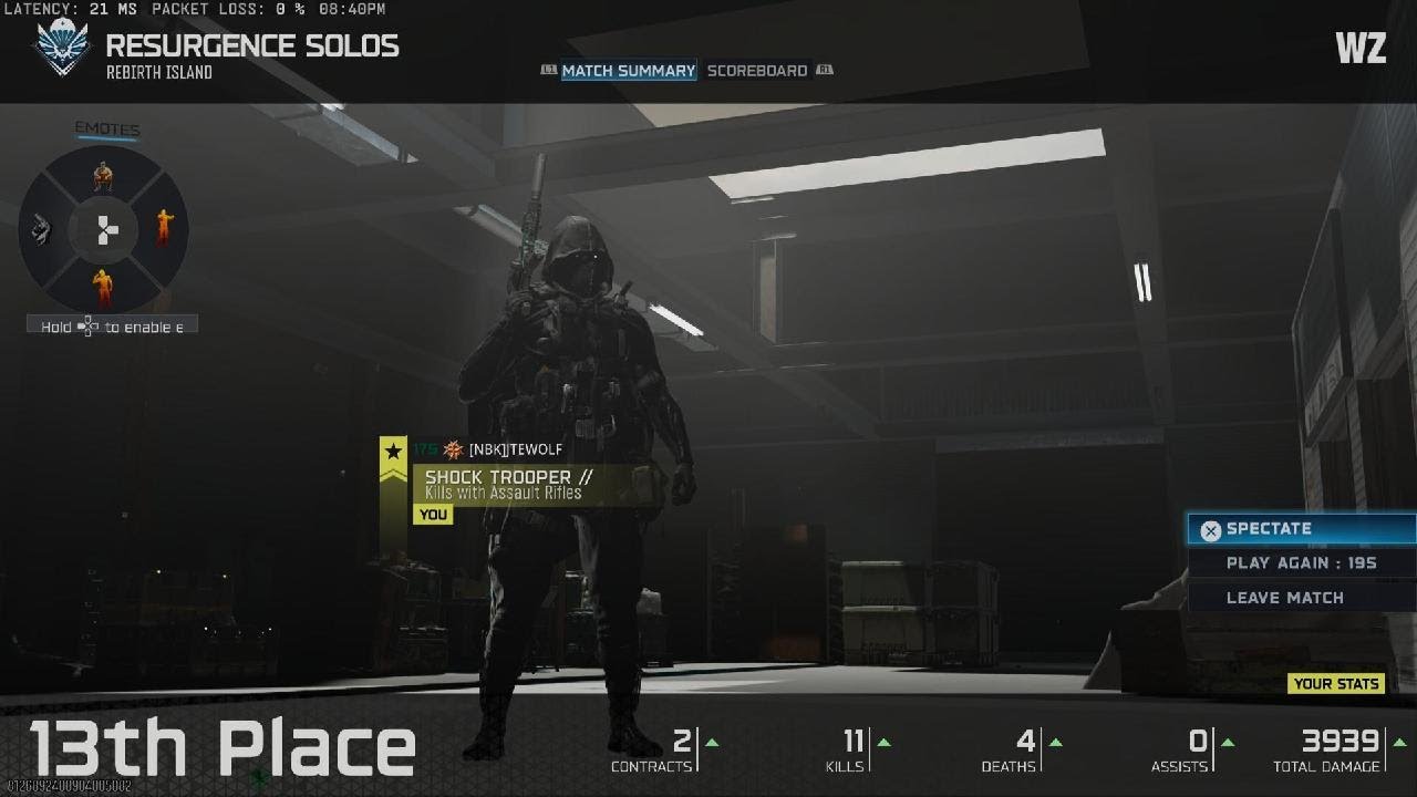 Call of Duty_Warzone Resurgence Solo 11&4 Rebirth Island Snow Map