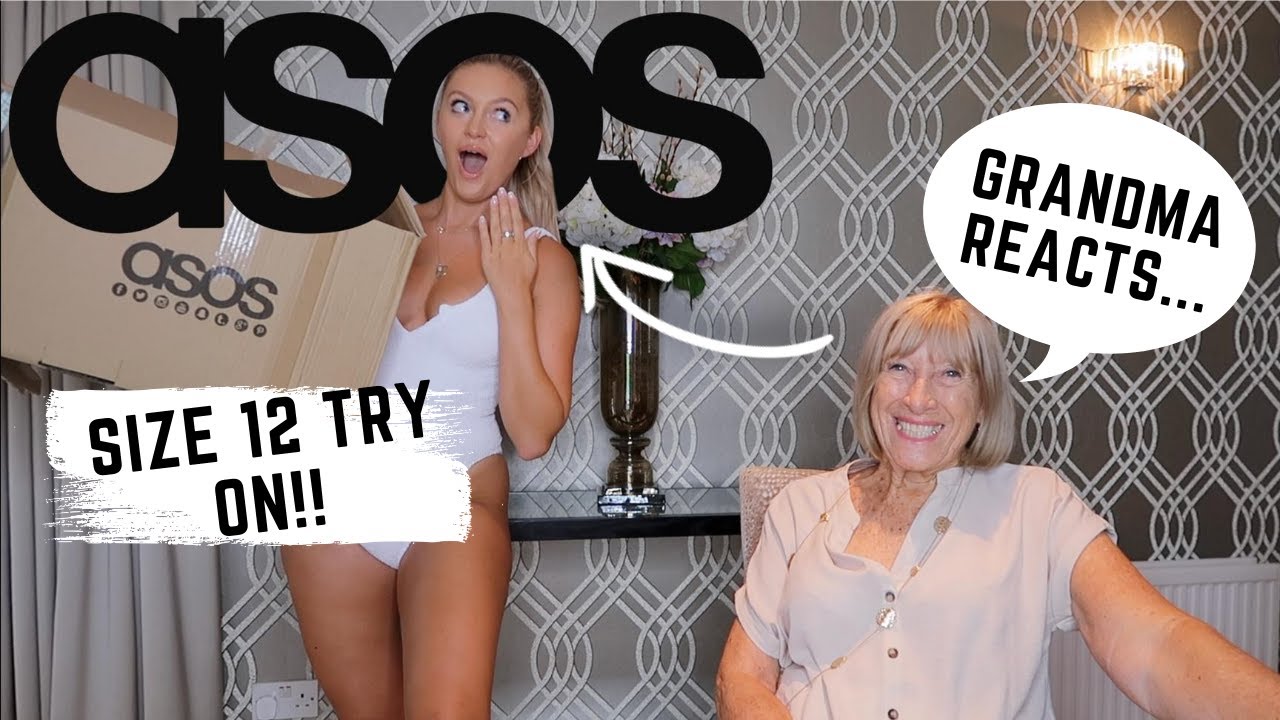 MY GRANDMA REACTS TO MY £350 ASOS HAUL!!!! SUMMER TRY ON // SIZE 10-12!!