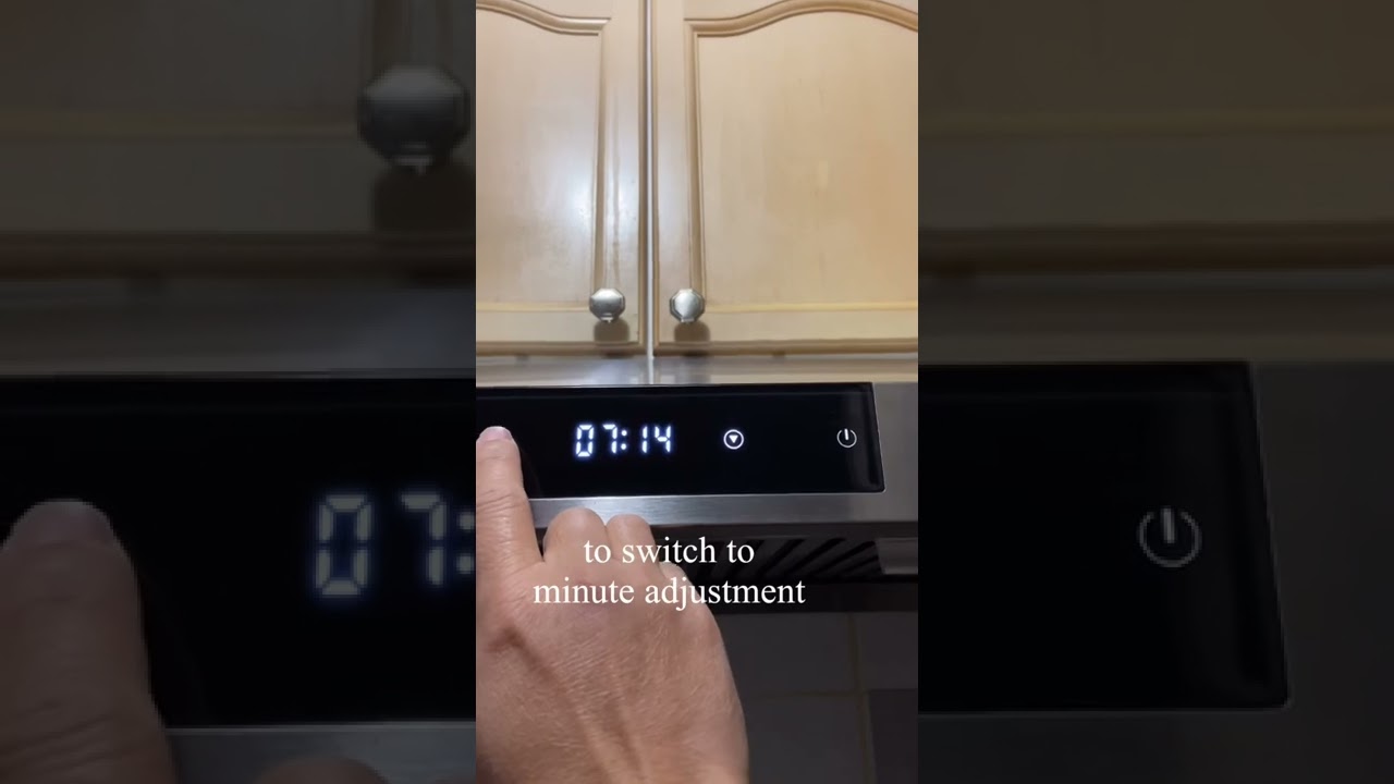One hour back ! Range hood time adjustment