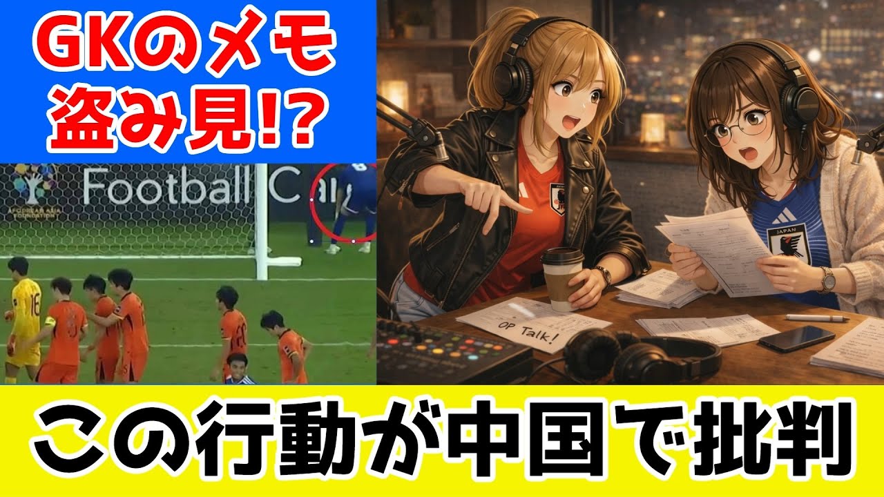 U23アジア杯決勝の大関選手の行動が中国で話題だったので分析した