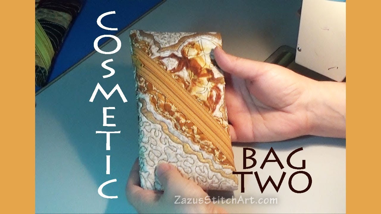 Cosmetic Bag  #2 | EASIEST Zipper Ever | Easy-to-Moderate Gift   | Zazu's Stitch Art Tutorials