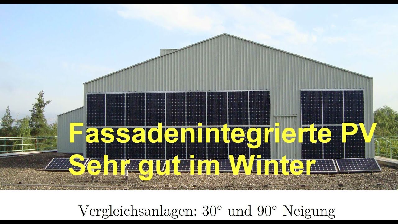 Fassadenintegrierte Photovoltaik. Vor allem im Winter gut