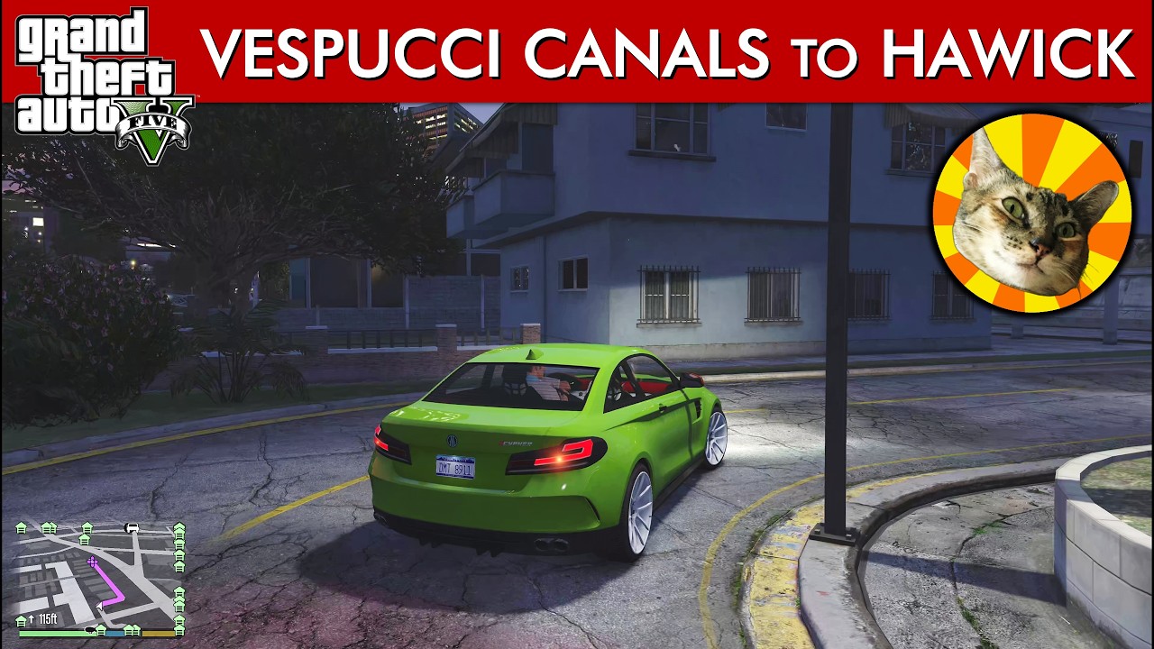 NPC drives from Vespucci Canals to Badger Building (and back) | GTA V roleplay