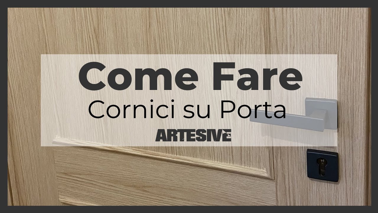 Applicazione della Pellicola per mobili su Porta con Bugne e Cornici