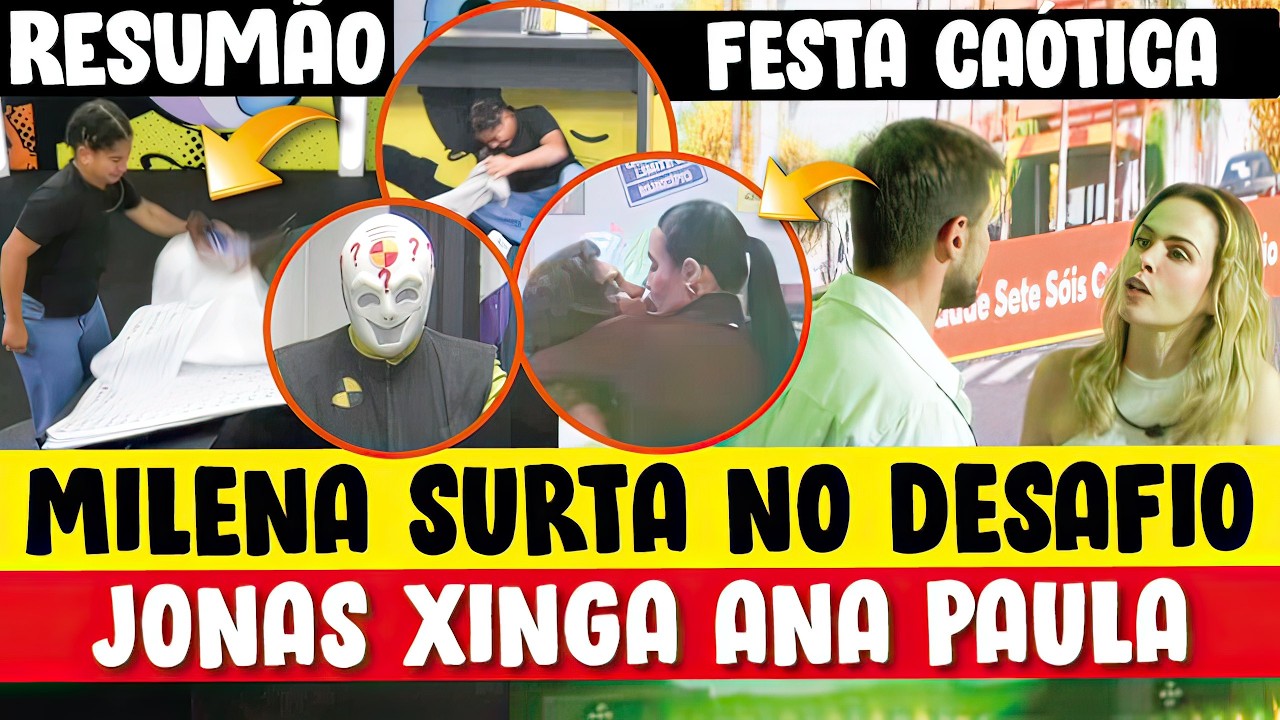 Milena NÃO CUMPRE DESAFIO / Jonas INDIGNADO  com Ana Paula / Babu ABANDONA QUARTO / Beijo de Gabi
